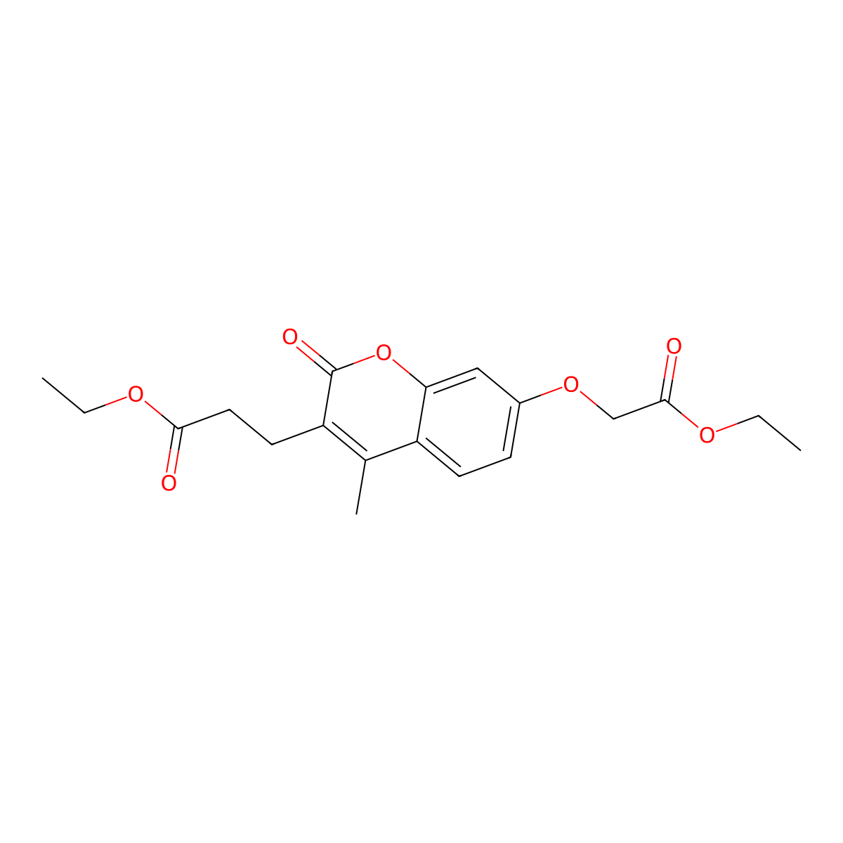 ethyl 3-[7-(2-ethoxy-2-oxoethoxy)-4-methyl-2-oxo-2H-chromen-3-yl]propanoate molecular structure, CAS 858749-61-8