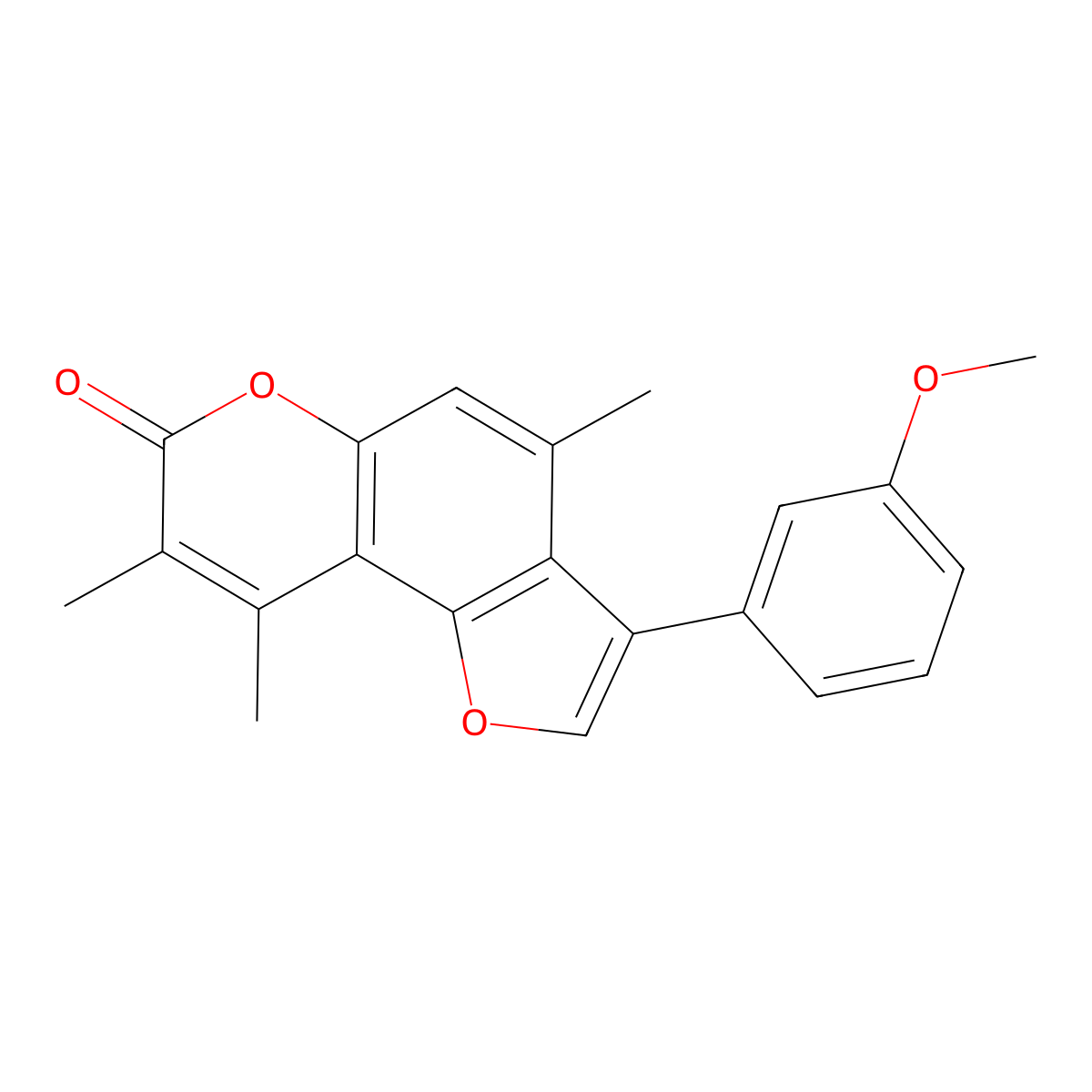 3-(3-methoxyphenyl)-4,8,9-trimethyl-7H-furo[2,3-f]chromen-7-one molecular structure, CAS 858749-64-1