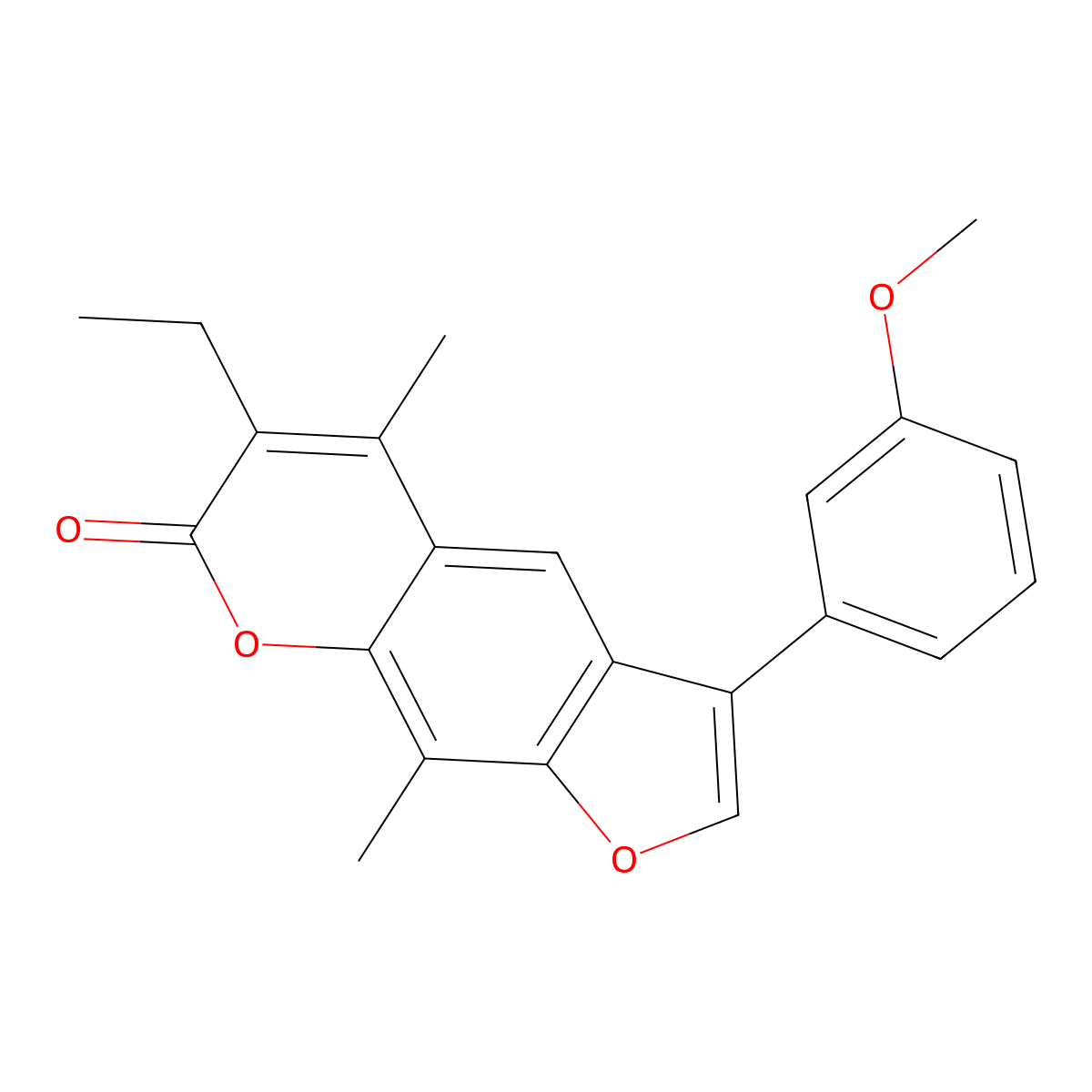 6-ethyl-3-(3-methoxyphenyl)-5,9-dimethyl-7H-furo[3,2-g]chromen-7-one molecular structure, CAS 858749-76-5