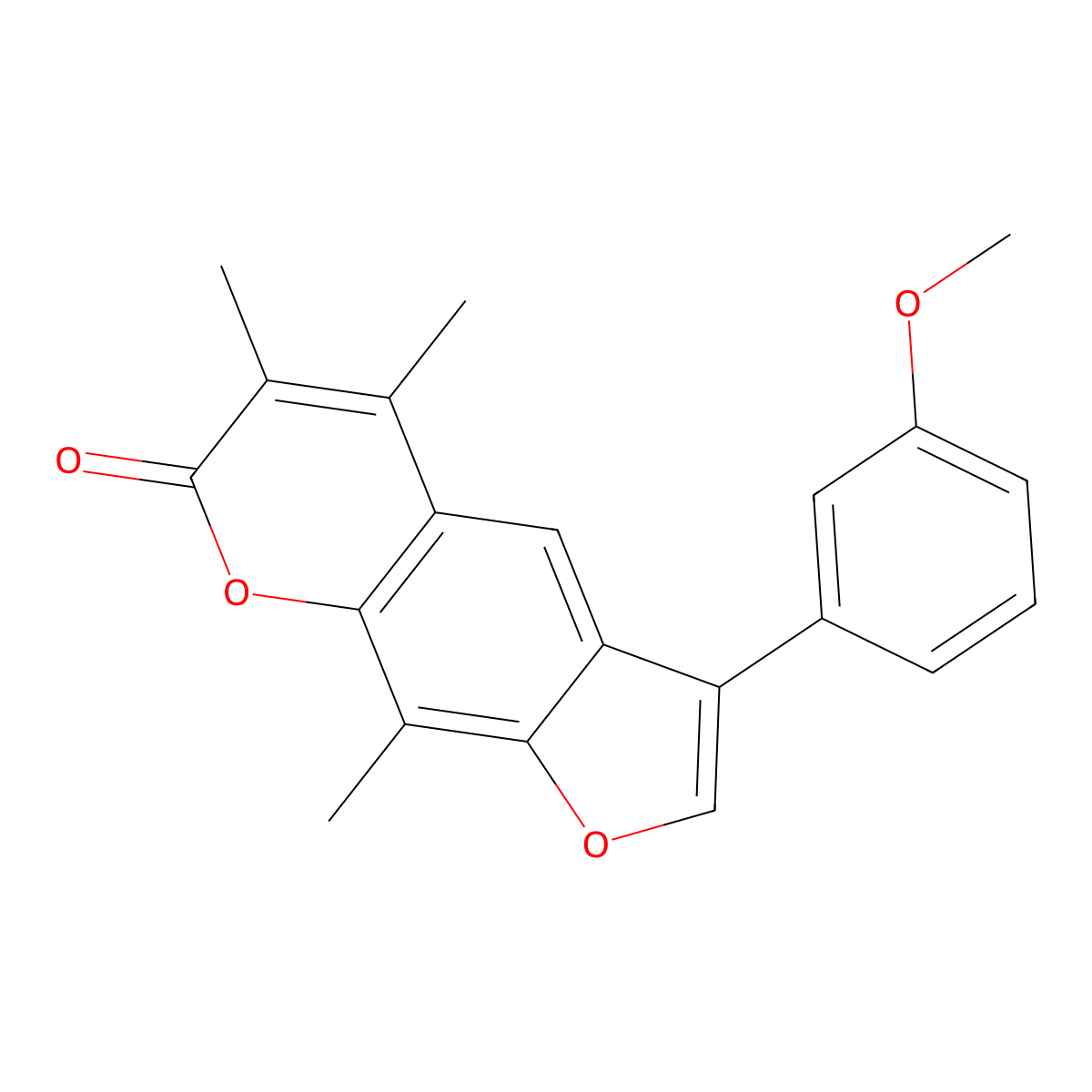 3-(3-methoxyphenyl)-5,6,9-trimethyl-7H-furo[3,2-g]chromen-7-one molecular structure, CAS 858749-84-5