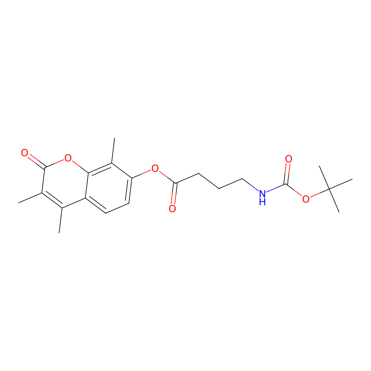 3,4,8-trimethyl-2-oxo-2H-chromen-7-yl 4-[(tert-butoxycarbonyl)amino]butanoate molecular structure, CAS 858749-97-0