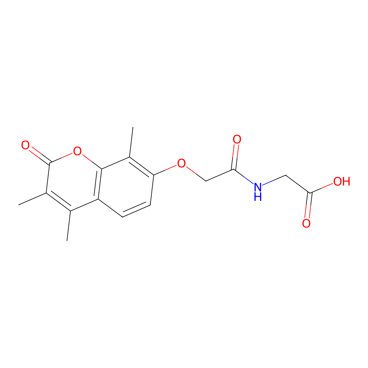 N-{[(3,4,8-trimethyl-2-oxo-2H-chromen-7-yl)oxy]acetyl}glycine molecular structure, CAS 858750-16-0