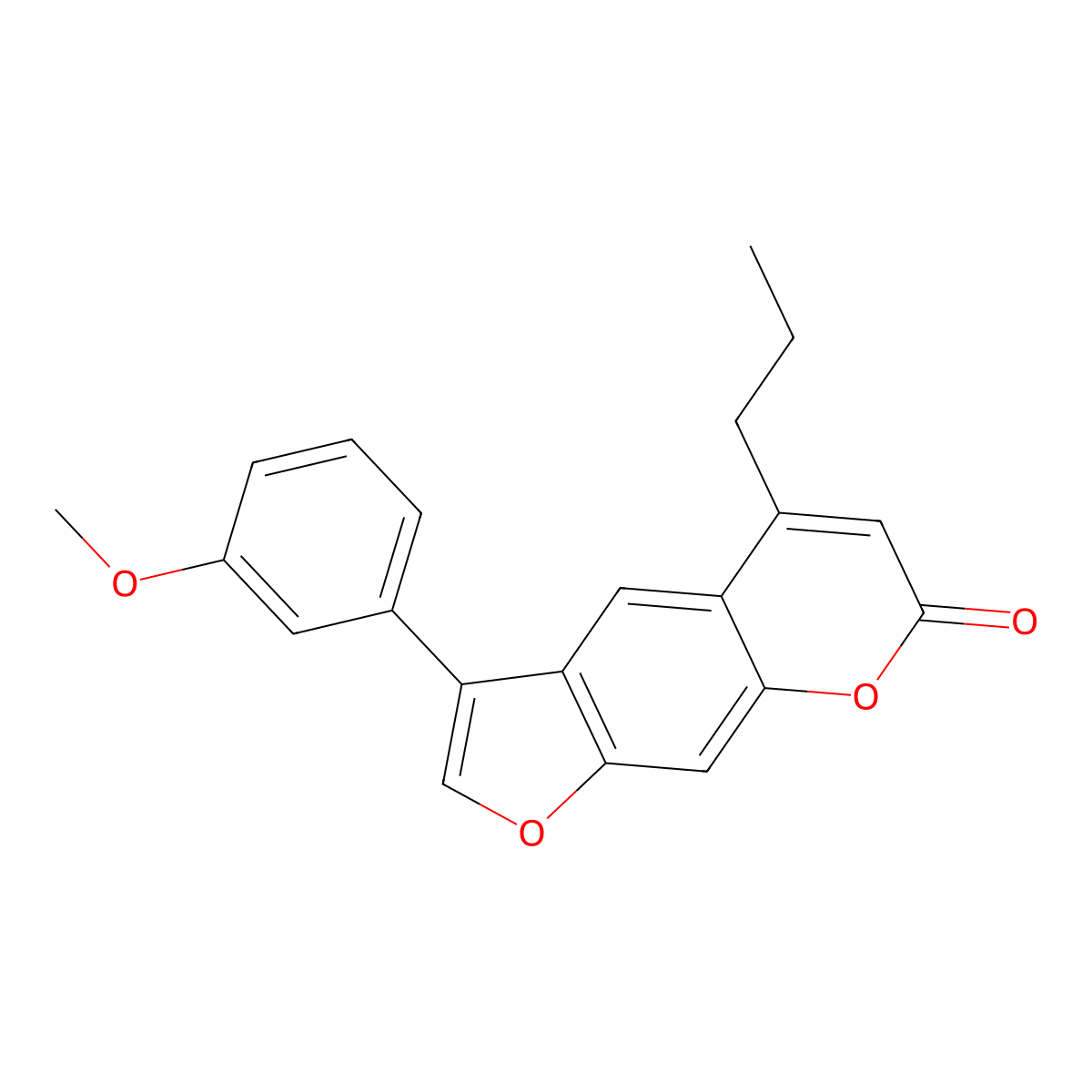 3-(3-methoxyphenyl)-5-propyl-7H-furo[3,2-g]chromen-7-one molecular structure, CAS 858750-28-4