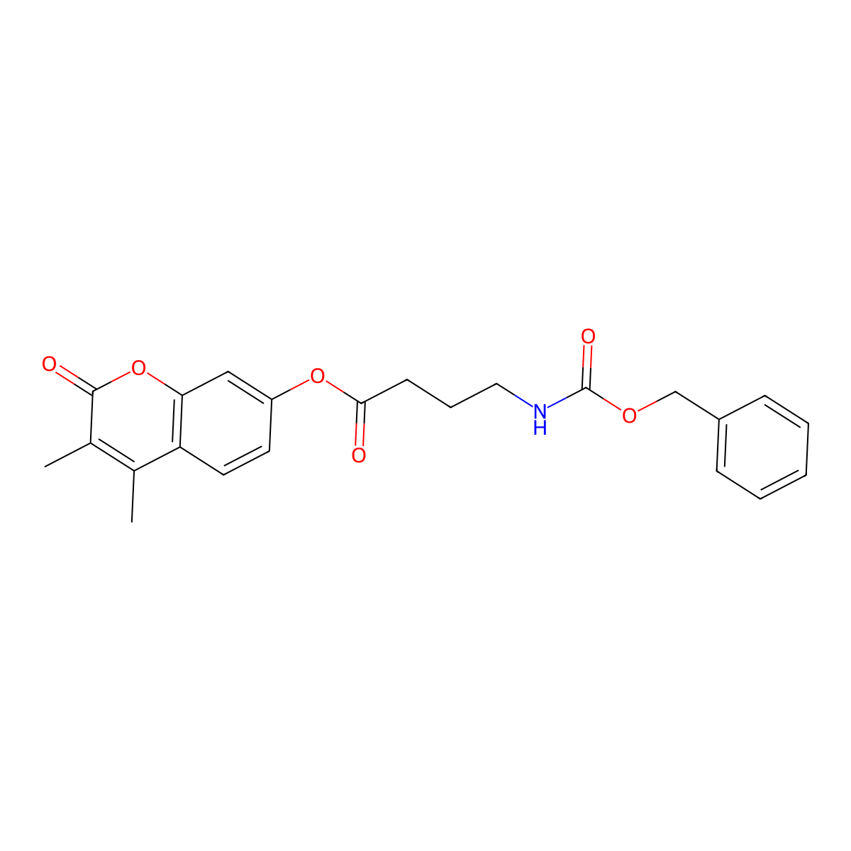 3,4-dimethyl-2-oxo-2H-chromen-7-yl 4-{[(benzyloxy)carbonyl]amino}butanoate molecular structure, CAS 858750-63-7