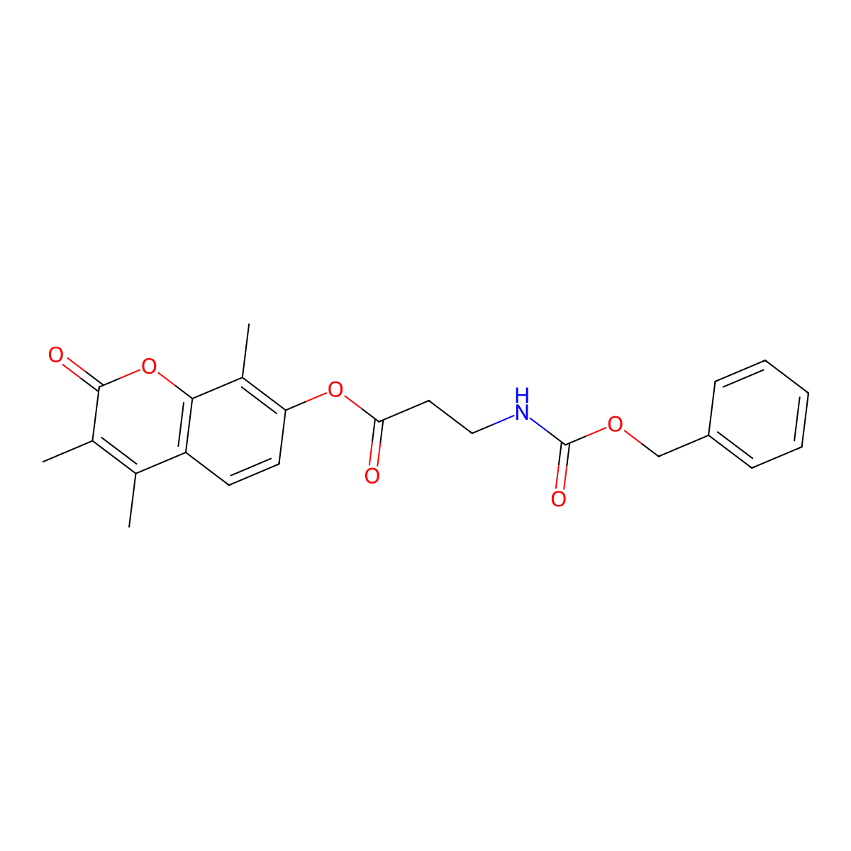 3,4,8-trimethyl-2-oxo-2H-chromen-7-yl N-[(benzyloxy)carbonyl]-beta-alaninate molecular structure, CAS 858750-89-7