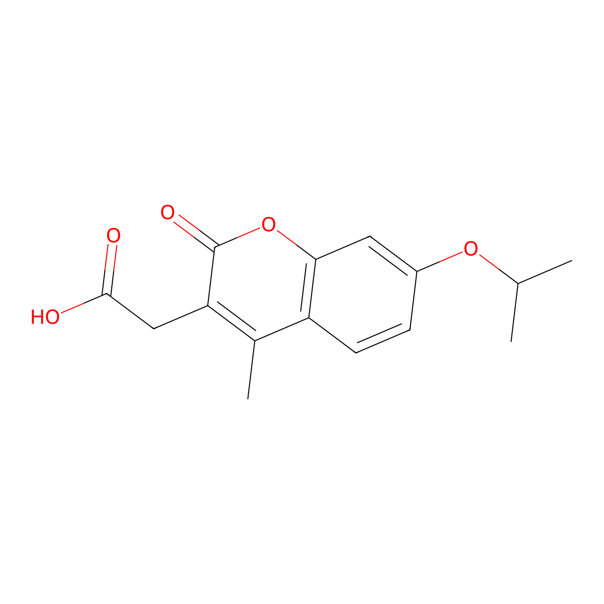 (7-isopropoxy-4-methyl-2-oxo-2H-chromen-3-yl)acetic acid molecular structure, CAS 858751-06-1