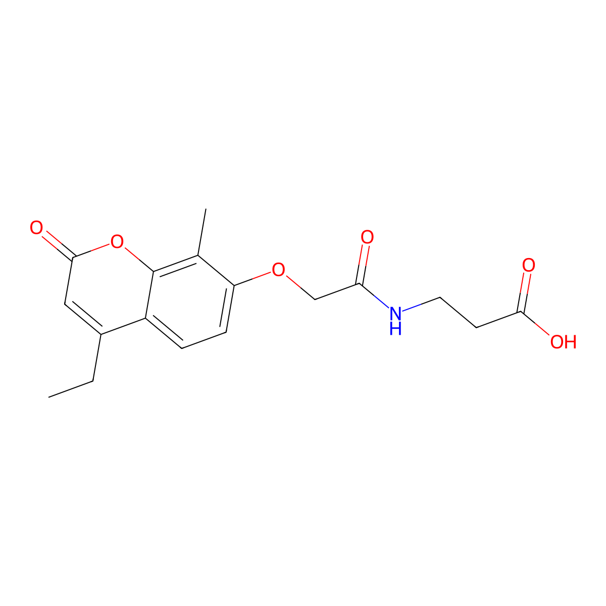 3-({2-[(4-ethyl-8-methyl-2-oxo-2H-chromen-7-yl)oxy]acetyl}amino)propanoic acid molecular structure, CAS 858751-12-9