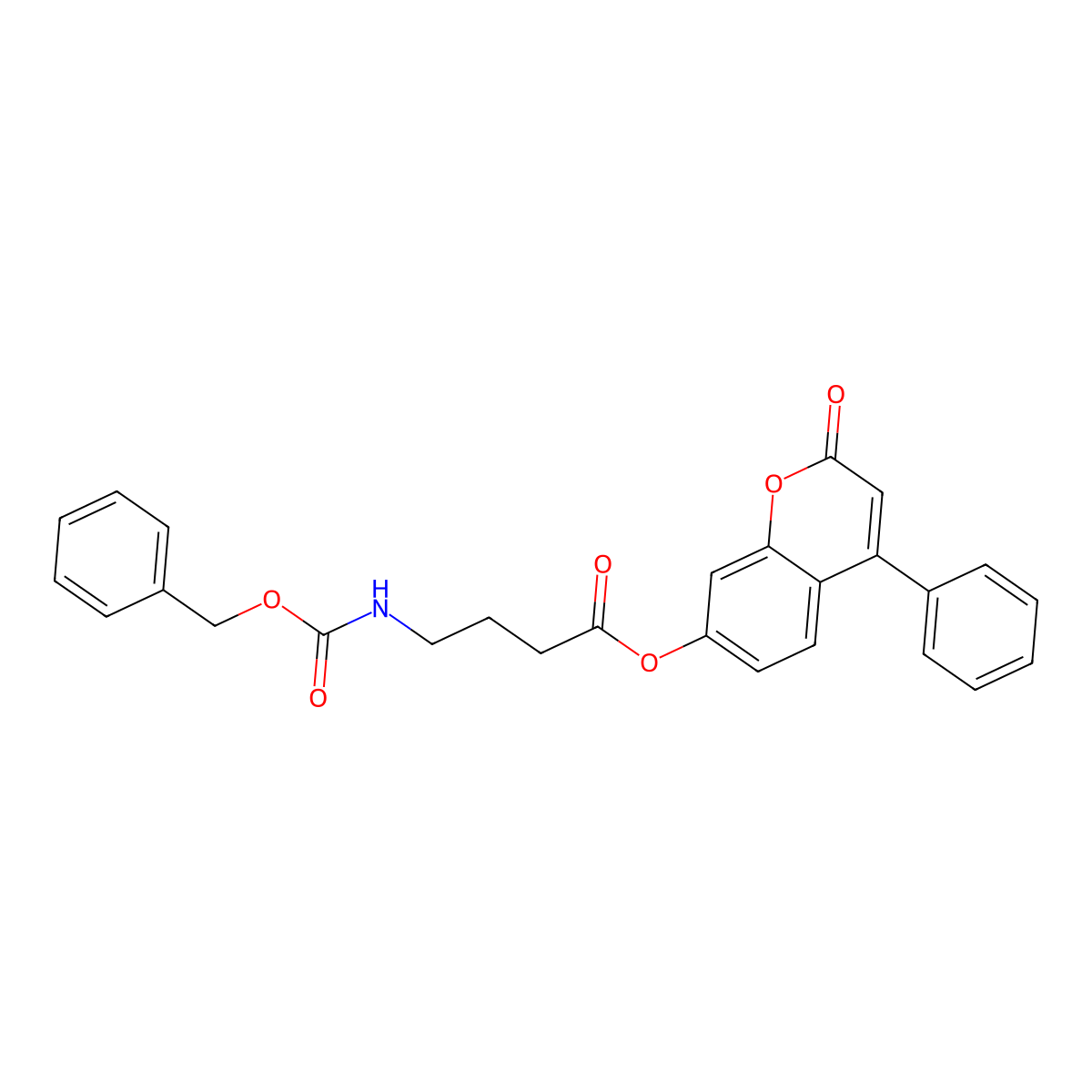 2-oxo-4-phenyl-2H-chromen-7-yl 4-{[(benzyloxy)carbonyl]amino}butanoate molecular structure, CAS 858751-19-6