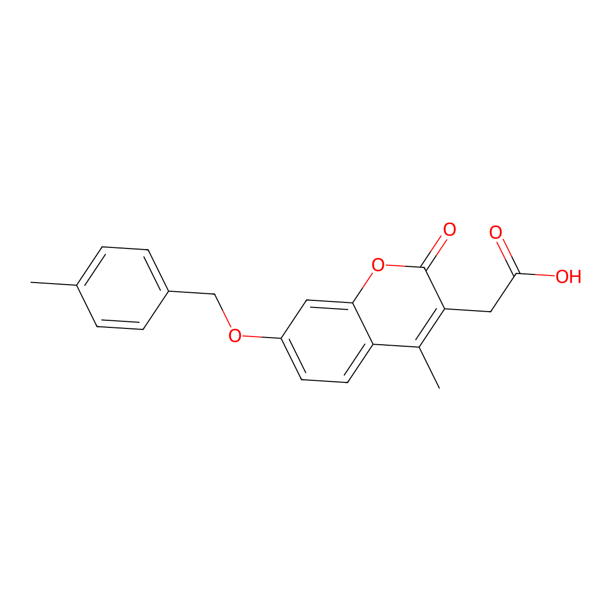 {4-methyl-7-[(4-methylbenzyl)oxy]-2-oxo-2H-chromen-3-yl}acetic acid molecular structure, CAS 858751-26-5