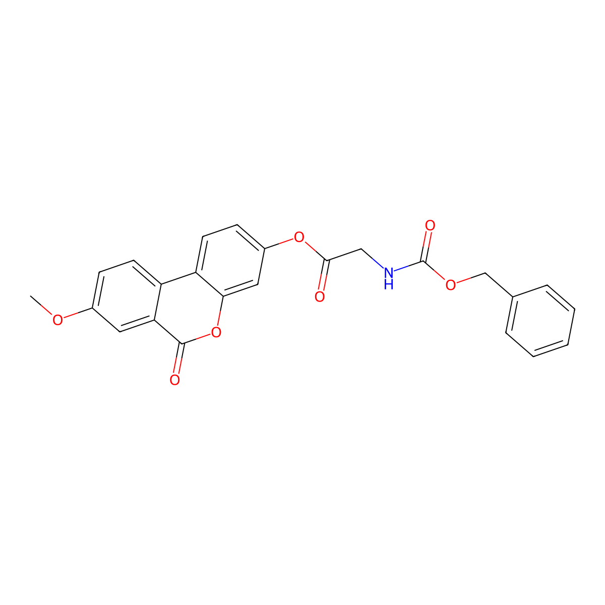 8-methoxy-6-oxo-6H-benzo[c]chromen-3-yl N-[(benzyloxy)carbonyl]glycinate molecular structure, CAS 858751-33-4
