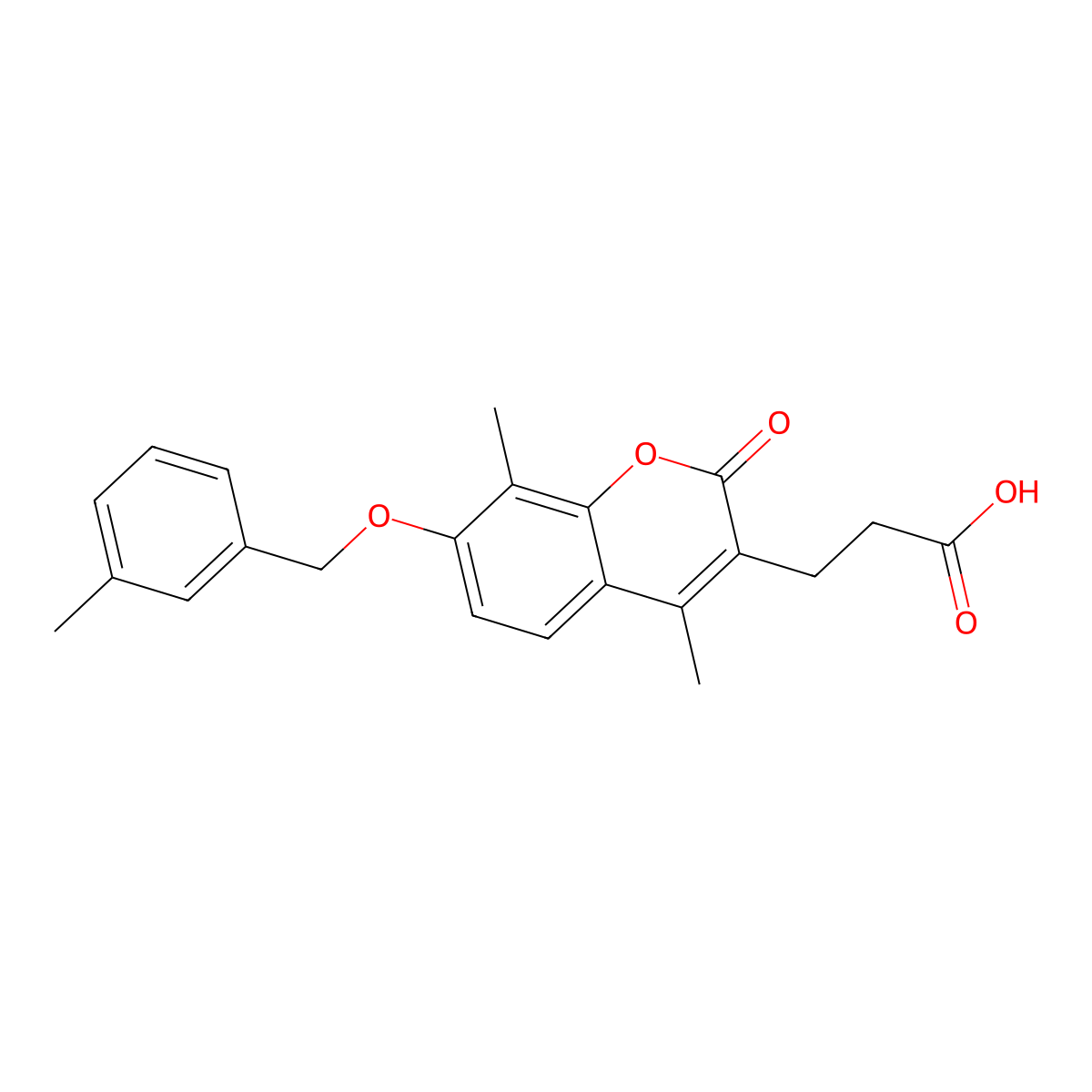 3-{4,8-dimethyl-7-[(3-methylbenzyl)oxy]-2-oxo-2H-chromen-3-yl}propanoic acid molecular structure, CAS 858751-64-1