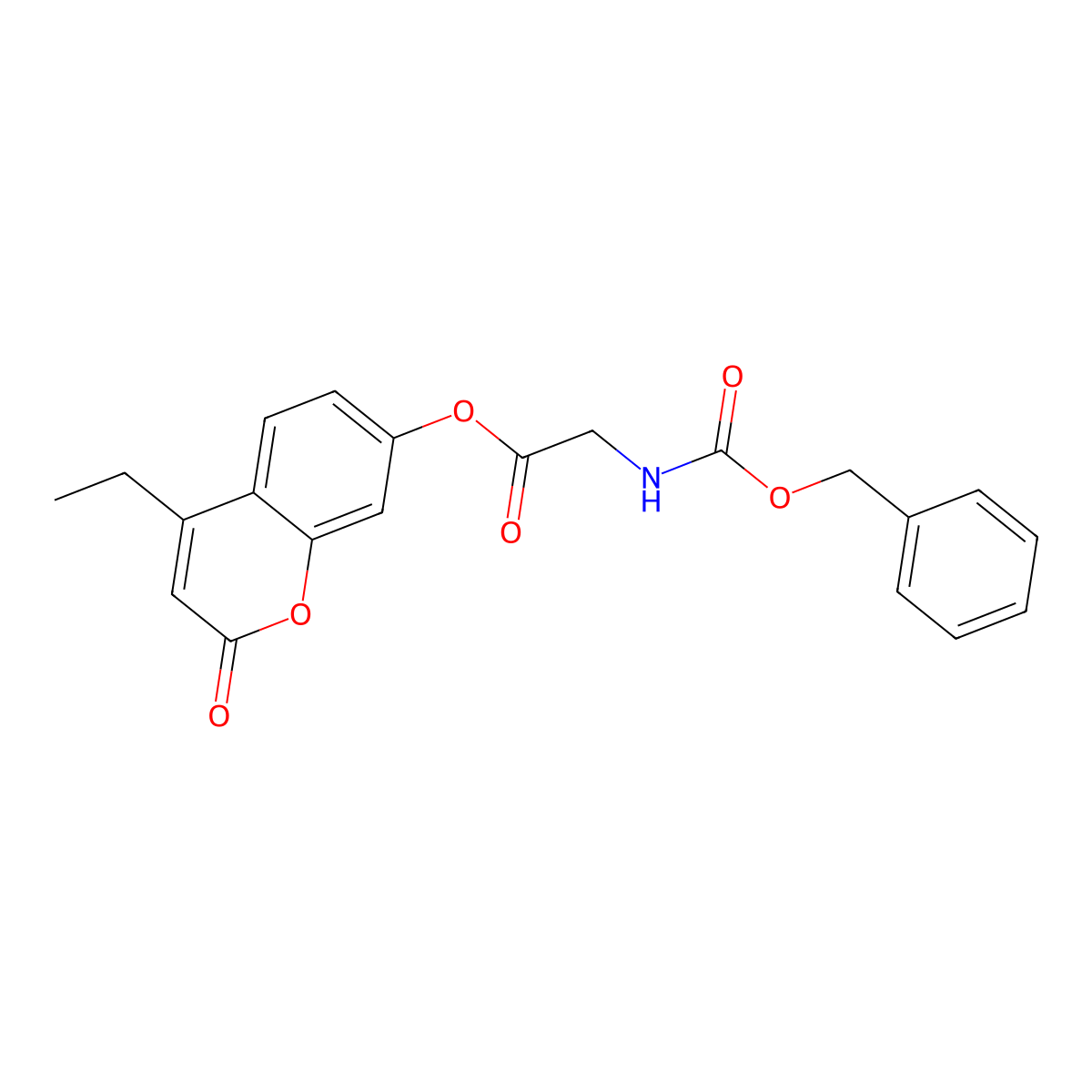 4-ethyl-2-oxo-2H-chromen-7-yl N-[(benzyloxy)carbonyl]glycinate molecular structure, CAS 858752-41-7