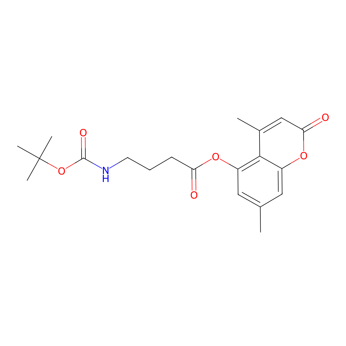 4,7-dimethyl-2-oxo-2H-chromen-5-yl 4-[(tert-butoxycarbonyl)amino]butanoate molecular structure, CAS 858752-66-6
