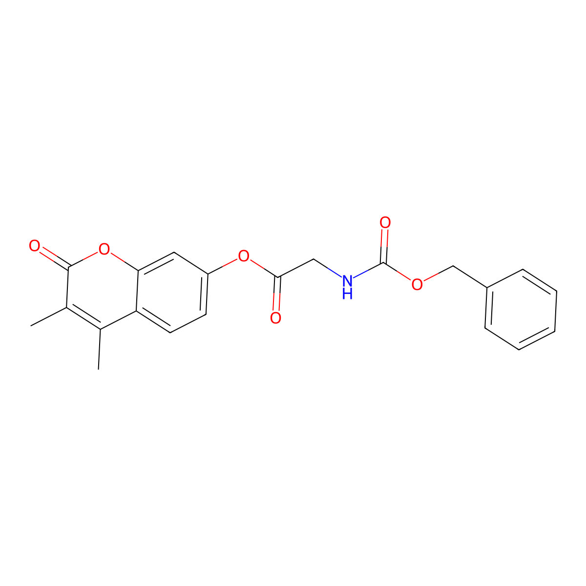 3,4-dimethyl-2-oxo-2H-chromen-7-yl N-[(benzyloxy)carbonyl]glycinate molecular structure, CAS 858752-71-3