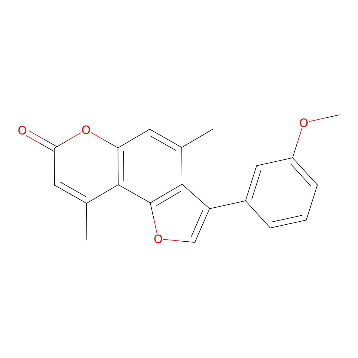 3-(3-methoxyphenyl)-4,9-dimethyl-7H-furo[2,3-f]chromen-7-one molecular structure, CAS 858752-93-9