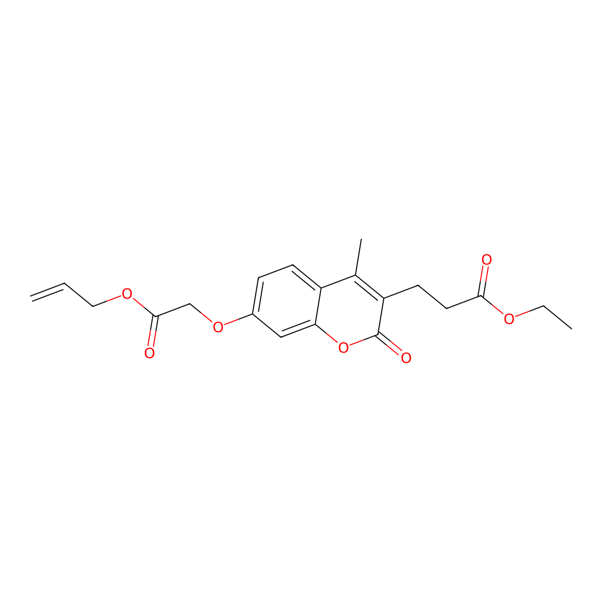 ethyl 3-{7-[2-(allyloxy)-2-oxoethoxy]-4-methyl-2-oxo-2H-chromen-3-yl}propanoate molecular structure, CAS 858752-98-4