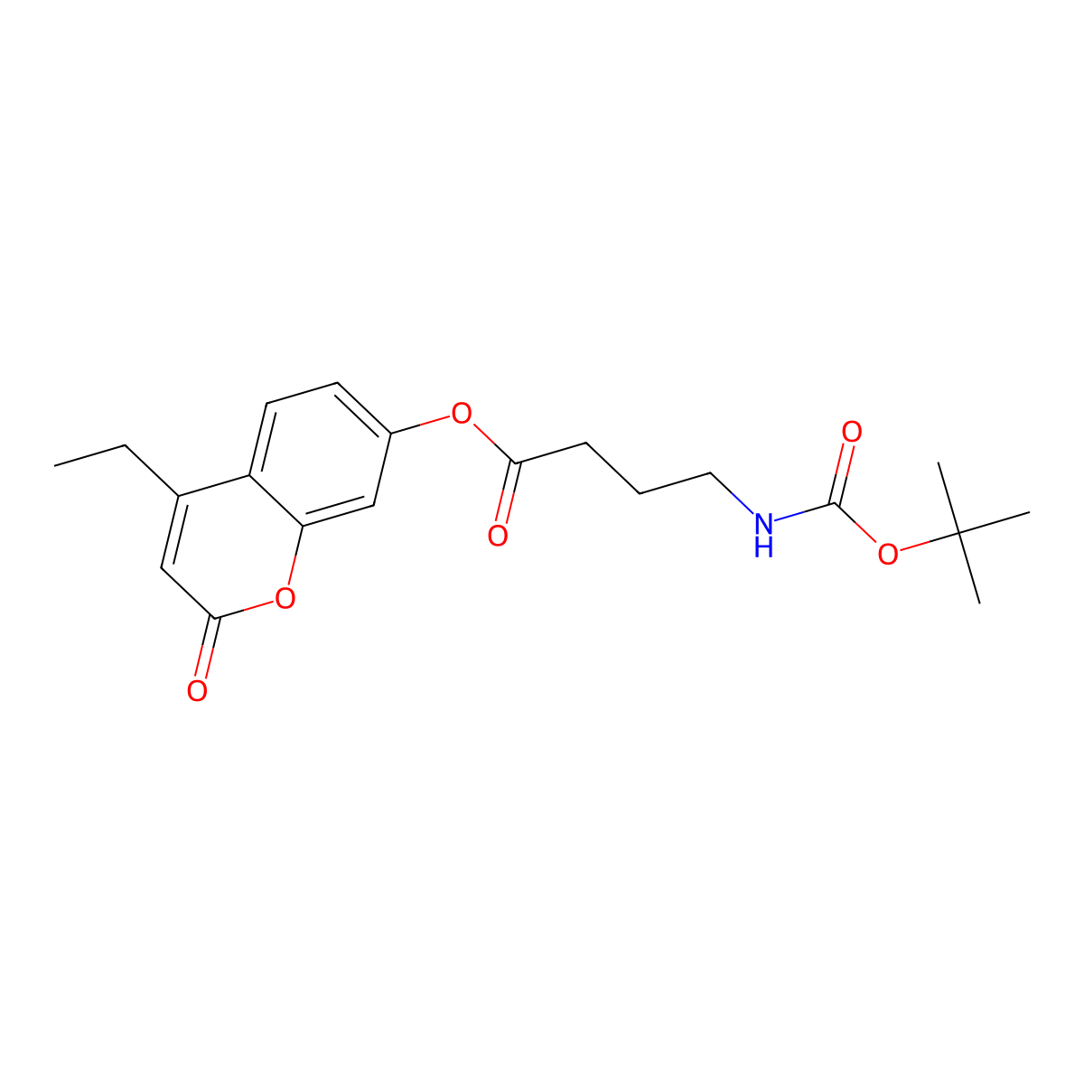 4-ethyl-2-oxo-2H-chromen-7-yl 4-[(tert-butoxycarbonyl)amino]butanoate molecular structure, CAS 858753-24-9