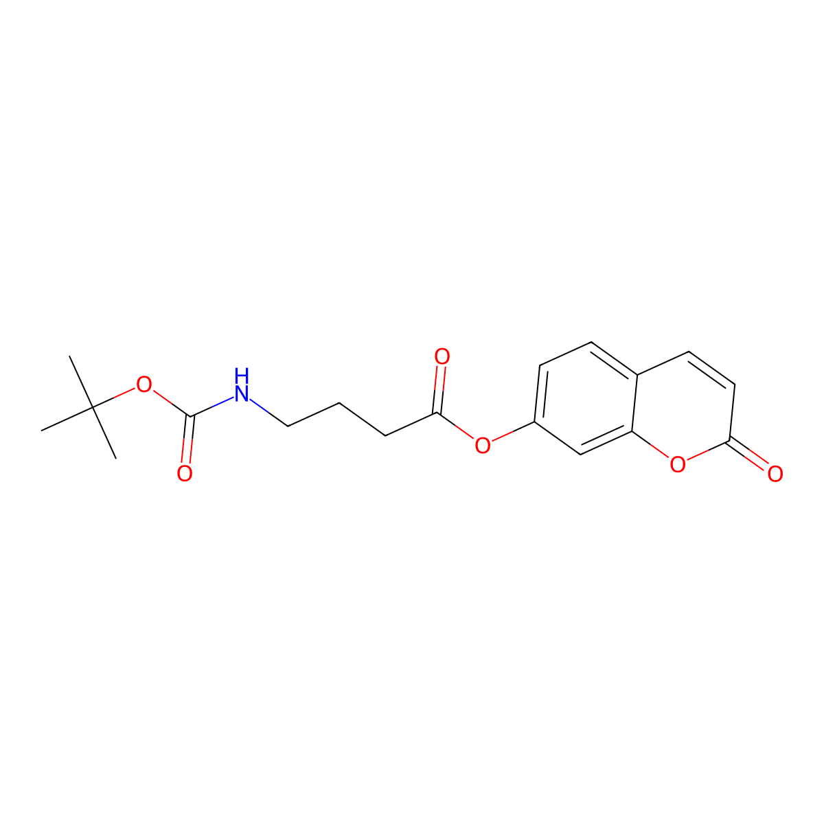 2-oxo-2H-chromen-7-yl 4-[(tert-butoxycarbonyl)amino]butanoate molecular structure, CAS 858753-26-1