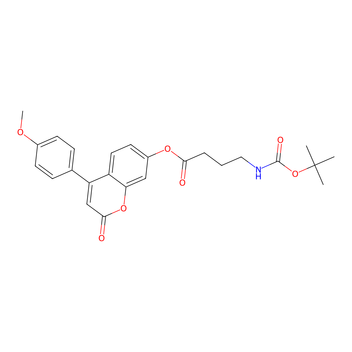 4-(4-methoxyphenyl)-2-oxo-2H-chromen-7-yl 4-[(tert-butoxycarbonyl)amino]butanoate molecular structure, CAS 858753-32-9