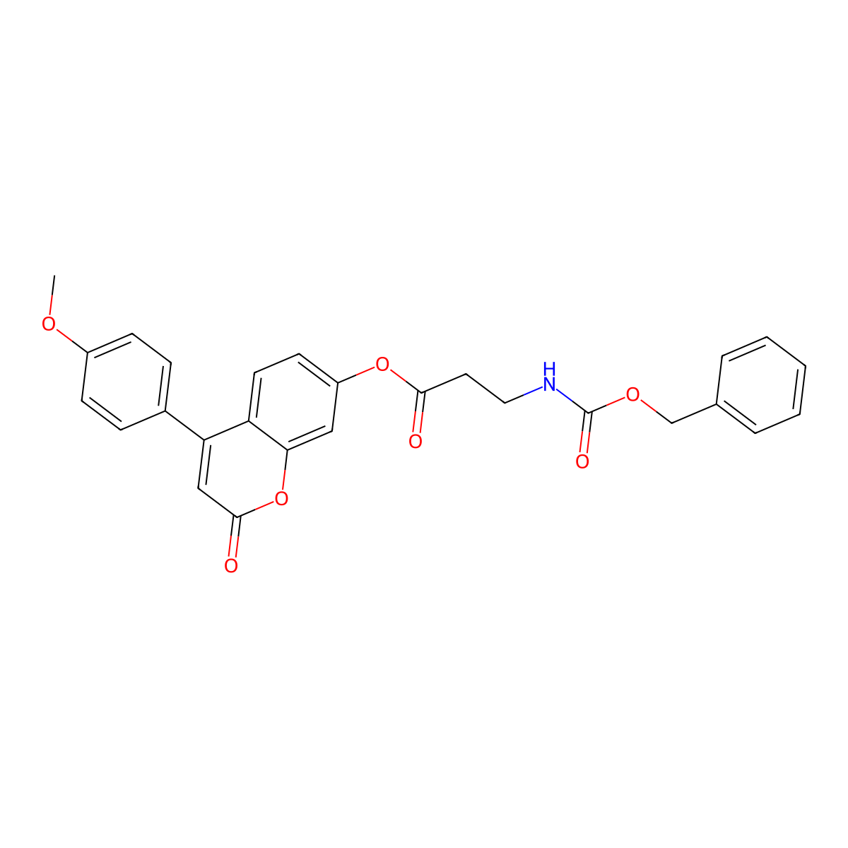 4-(4-methoxyphenyl)-2-oxo-2H-chromen-7-yl N-[(benzyloxy)carbonyl]-beta-alaninate molecular structure, CAS 858753-60-3