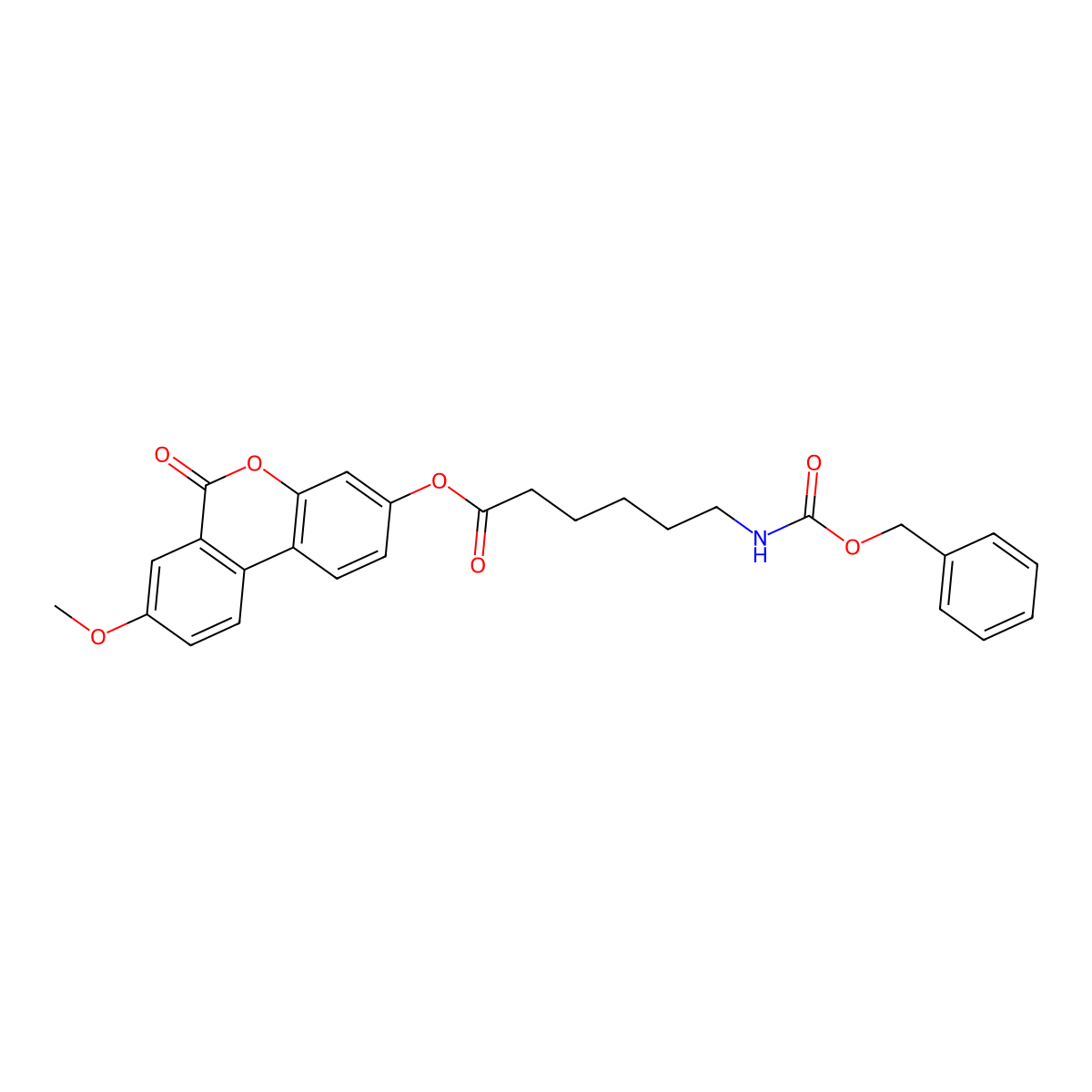 8-methoxy-6-oxo-6H-benzo[c]chromen-3-yl 6-{[(benzyloxy)carbonyl]amino}hexanoate molecular structure, CAS 858753-73-8