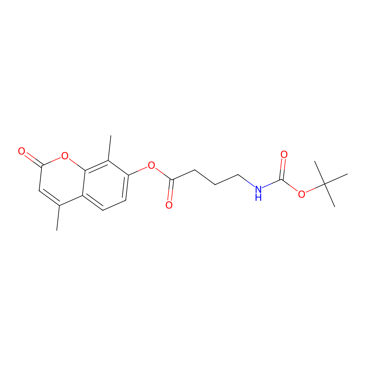 4,8-dimethyl-2-oxo-2H-chromen-7-yl 4-[(tert-butoxycarbonyl)amino]butanoate molecular structure, CAS 858754-05-9