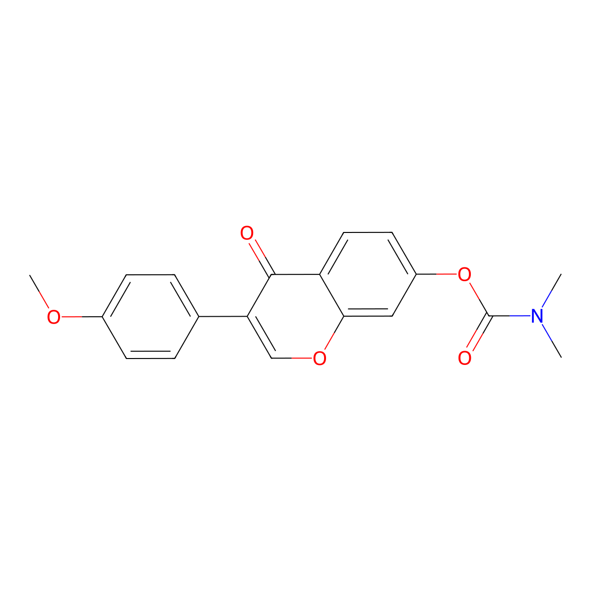 3-(4-methoxyphenyl)-4-oxo-4H-chromen-7-yl dimethylcarbamate molecular structure, CAS 858754-07-1