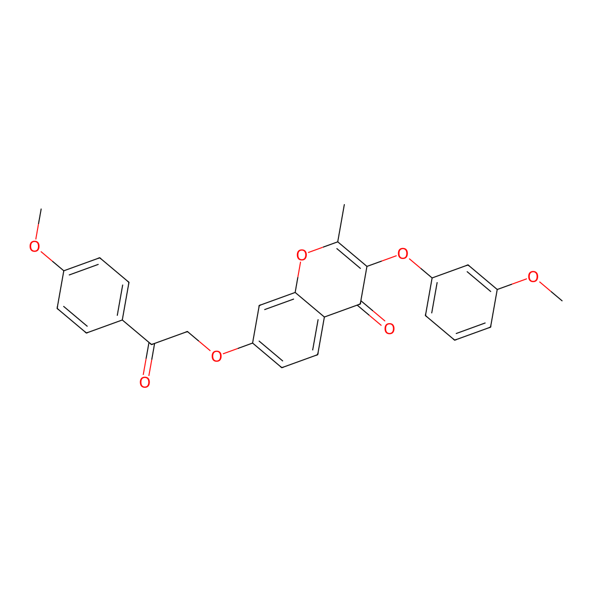 3-(3-methoxyphenoxy)-7-(2-(4-methoxyphenyl)-2-oxoethoxy)-2-methyl-4H-chromen-4-one molecular structure, CAS 858754-17-3