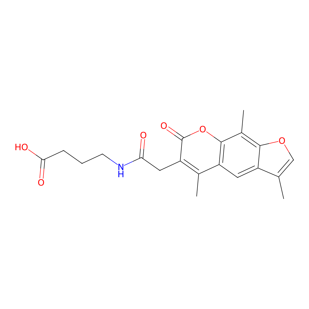 4-{[(3,5,9-trimethyl-7-oxo-7H-furo[3,2-g]chromen-6-yl)acetyl]amino}butanoic acid molecular structure, CAS 858754-47-9