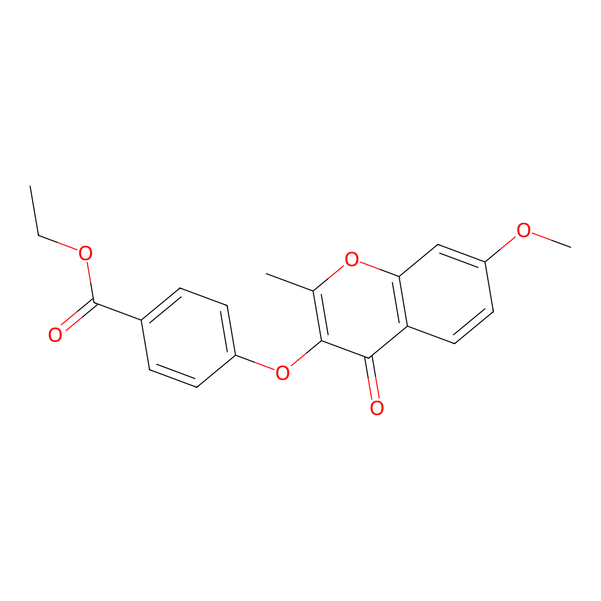 ethyl 4-[(7-methoxy-2-methyl-4-oxo-4H-chromen-3-yl)oxy]benzoate molecular structure, CAS 858754-77-5