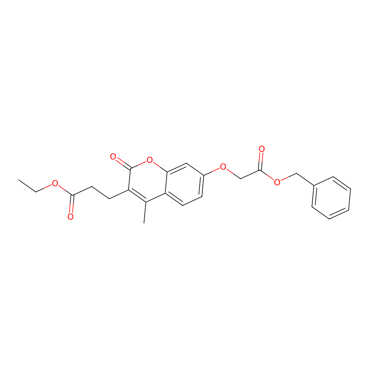 ethyl 3-{7-[2-(benzyloxy)-2-oxoethoxy]-4-methyl-2-oxo-2H-chromen-3-yl}propanoate molecular structure, CAS 858754-99-1