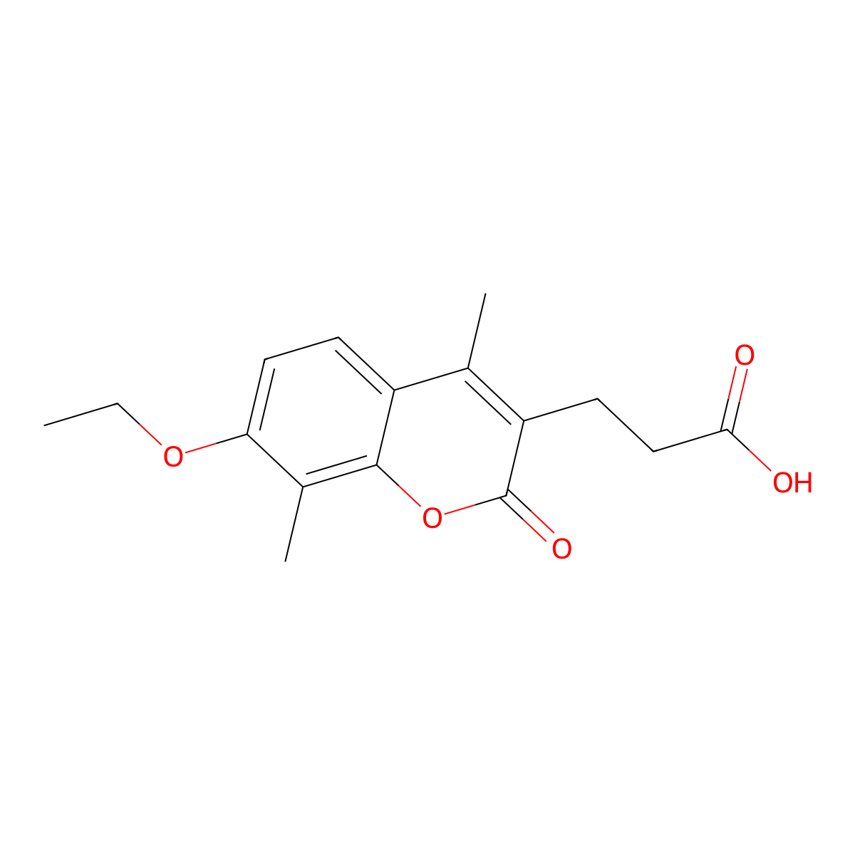 3-(7-ethoxy-4,8-dimethyl-2-oxo-2H-chromen-3-yl)propanoic acid molecular structure, CAS 858755-04-1