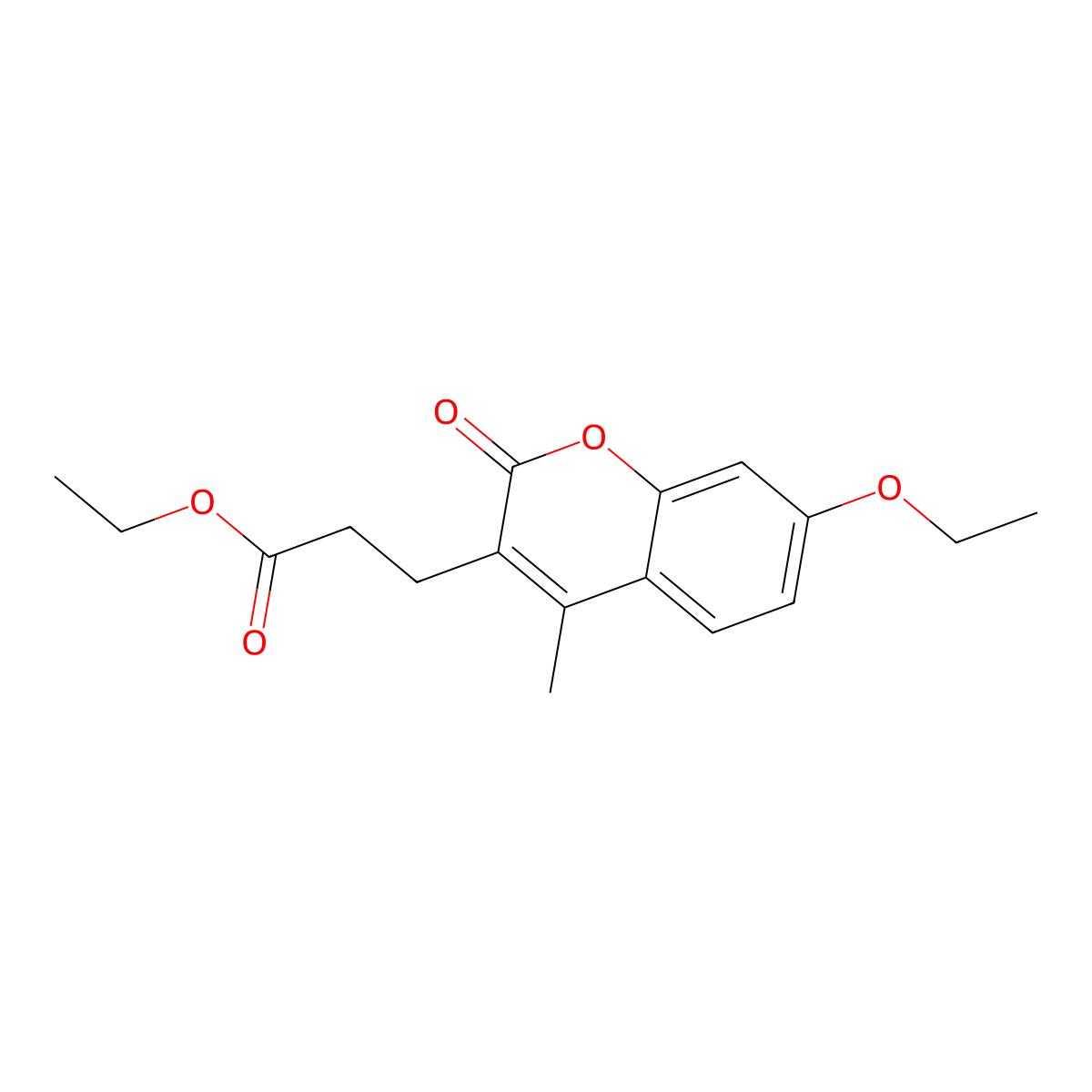 Ethyl 3-(7-ethoxy-4-methyl-2-oxochromen-3-yl)propanoate molecular structure, CAS 858755-11-0