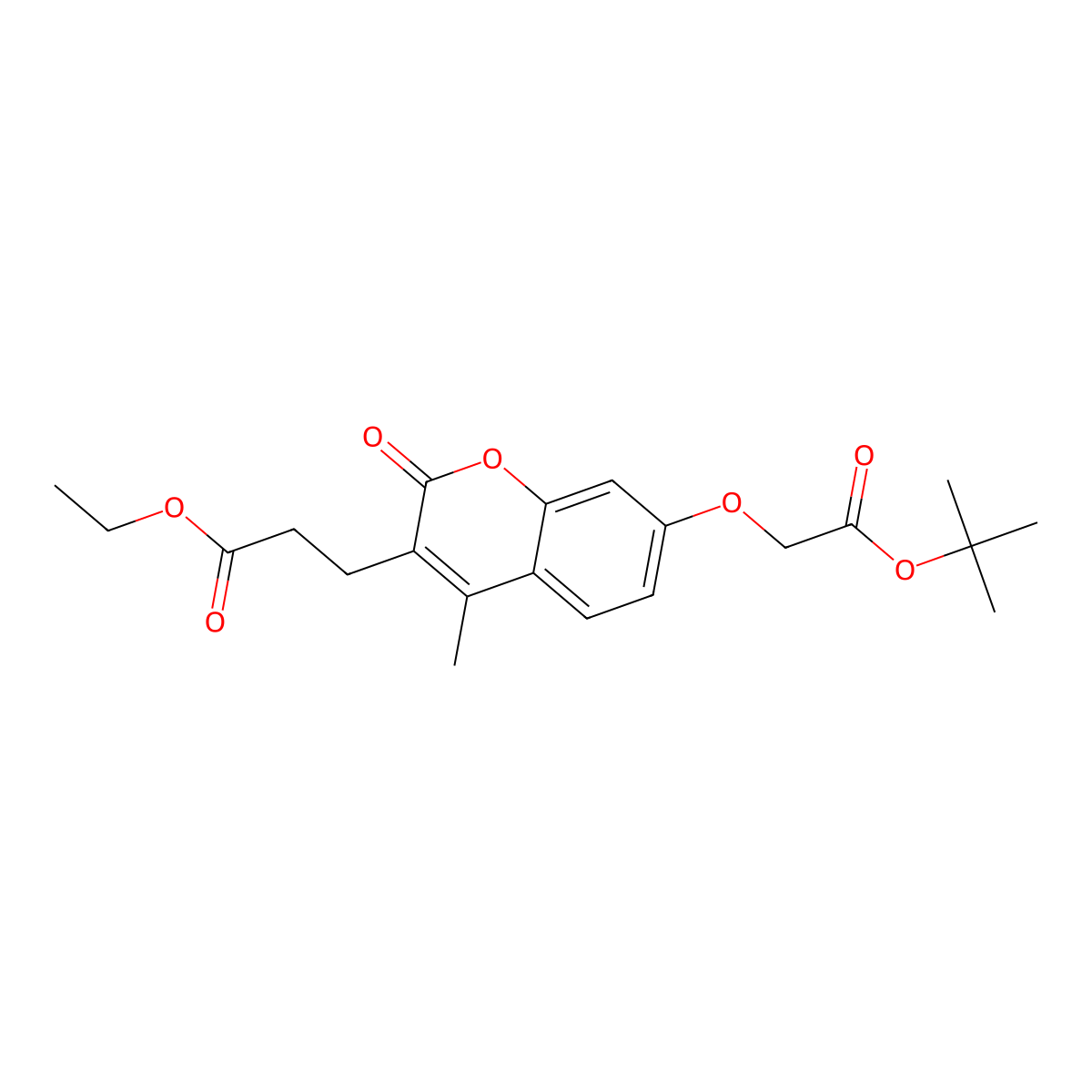 ethyl 3-[7-(2-tert-butoxy-2-oxoethoxy)-4-methyl-2-oxo-2H-chromen-3-yl]propanoate molecular structure, CAS 858755-13-2