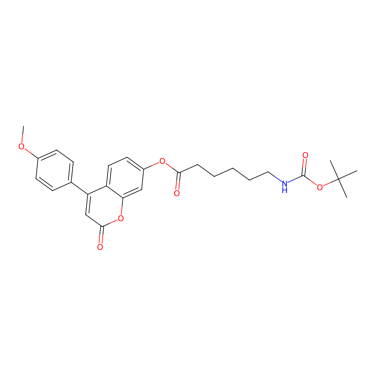 4-(4-methoxyphenyl)-2-oxo-2H-chromen-7-yl 6-[(tert-butoxycarbonyl)amino]hexanoate molecular structure, CAS 858755-18-7
