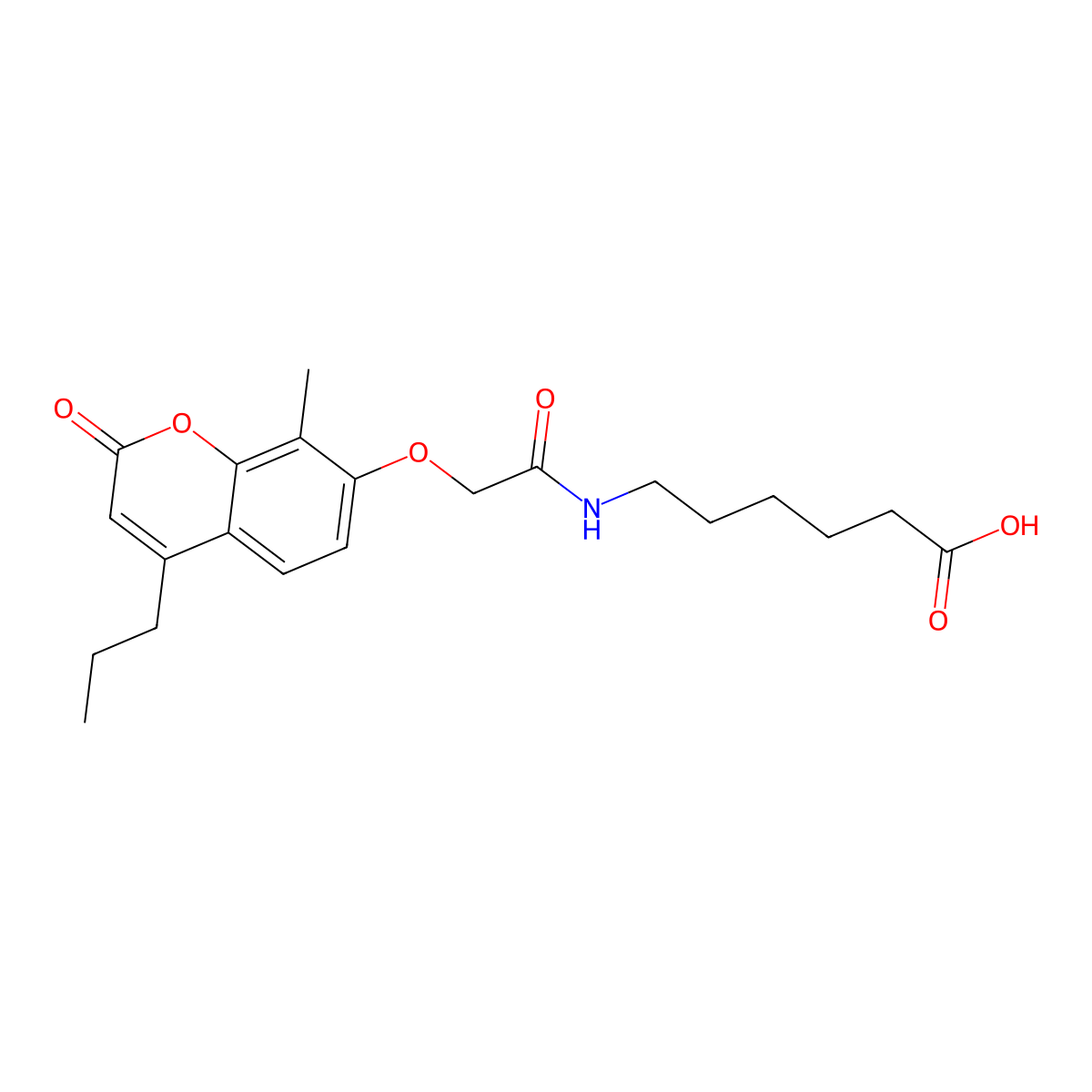 6-({[(8-methyl-2-oxo-4-propyl-2H-chromen-7-yl)oxy]acetyl}amino)hexanoic acid molecular structure, CAS 858755-28-9