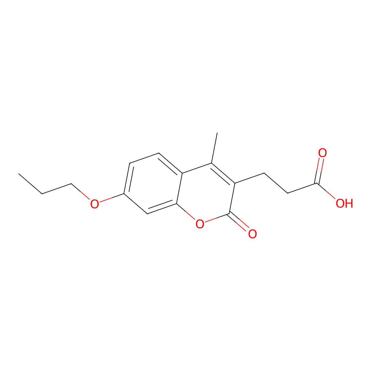 3-(4-methyl-2-oxo-7-propoxy-2H-chromen-3-yl)propanoic acid molecular structure, CAS 858755-66-5