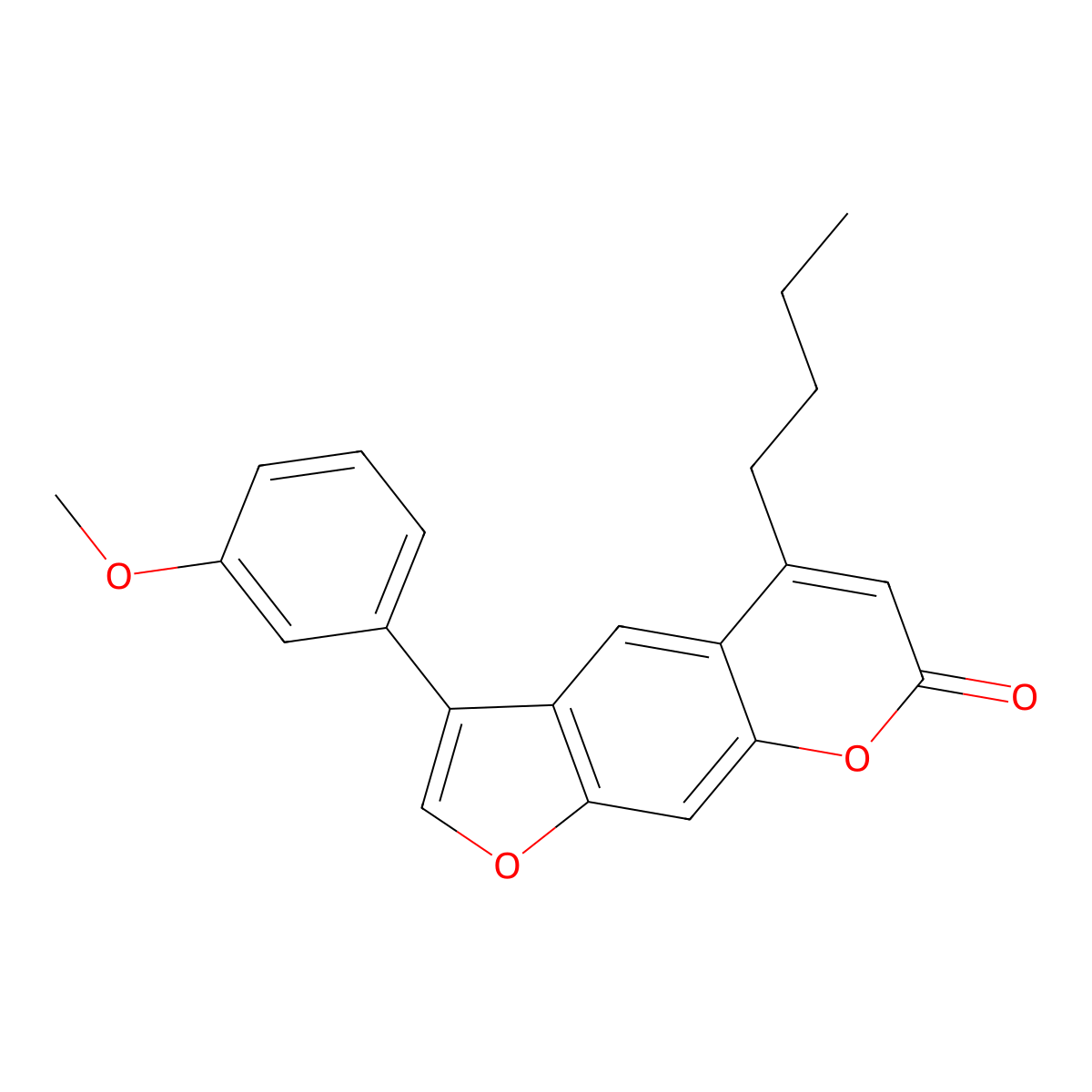 5-butyl-3-(3-methoxyphenyl)-7H-furo[3,2-g]chromen-7-one molecular structure, CAS 858756-09-9