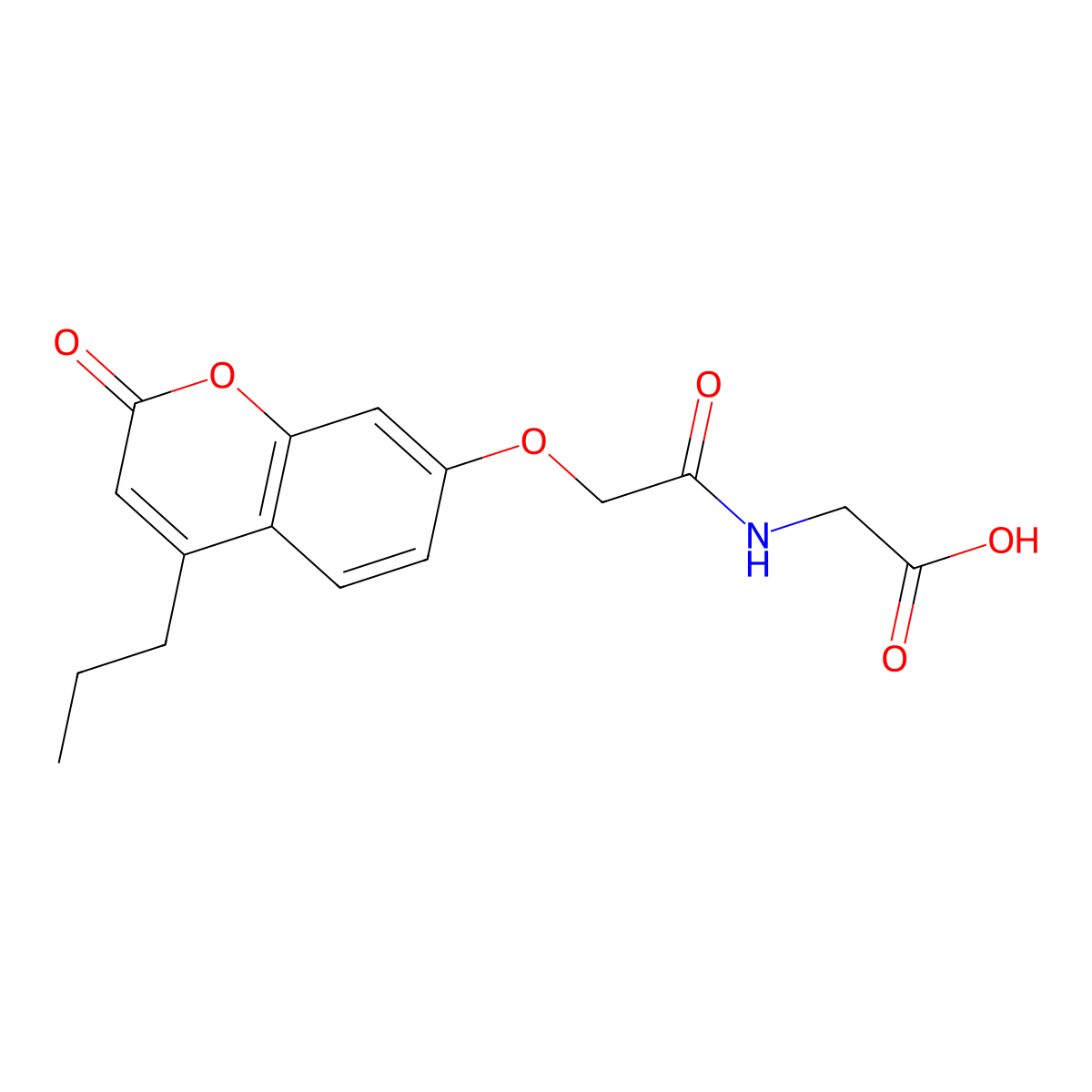 N-{[(2-oxo-4-propyl-2H-chromen-7-yl)oxy]acetyl}glycine molecular structure, CAS 858756-79-3