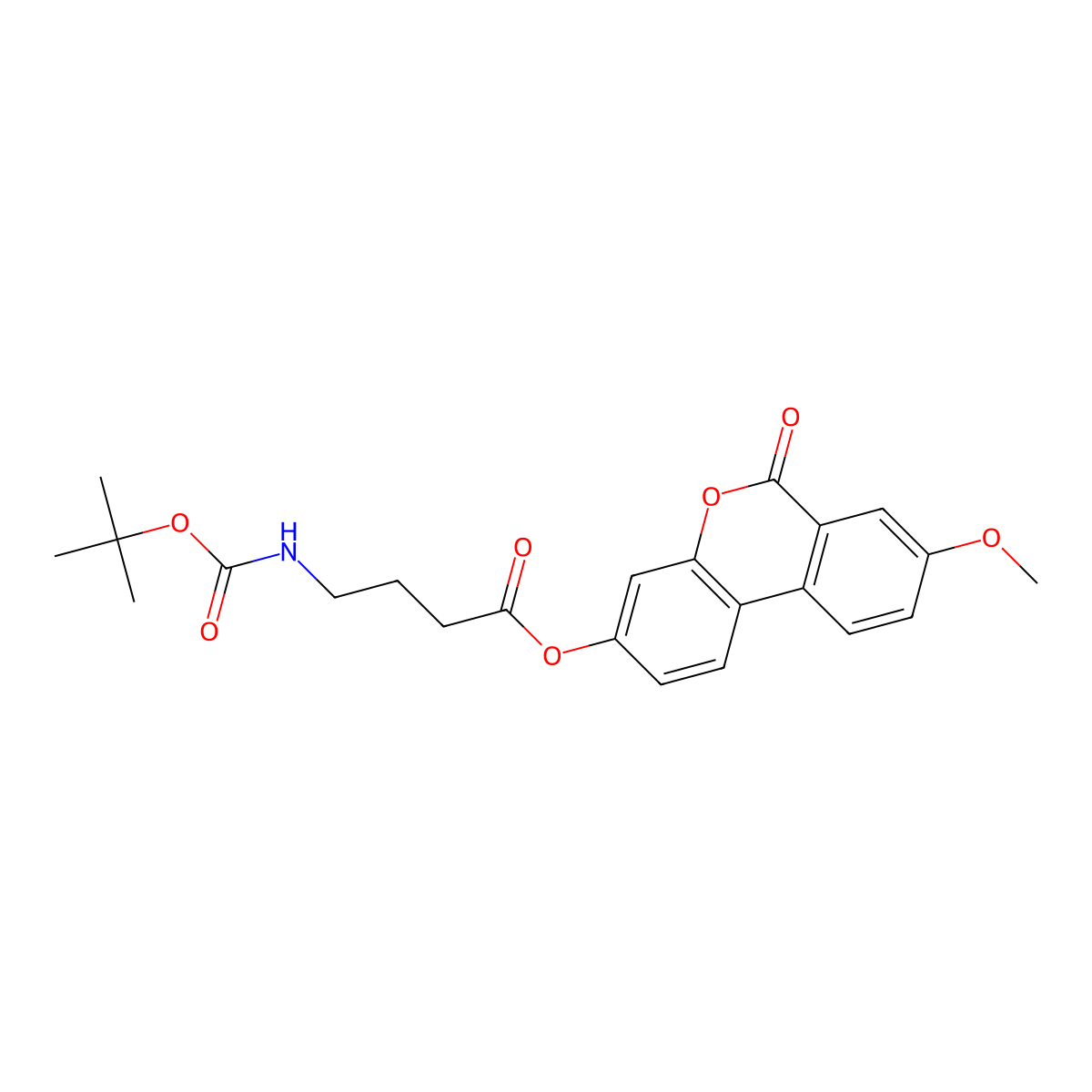 8-methoxy-6-oxo-6H-benzo[c]chromen-3-yl 4-[(tert-butoxycarbonyl)amino]butanoate molecular structure, CAS 858757-42-3