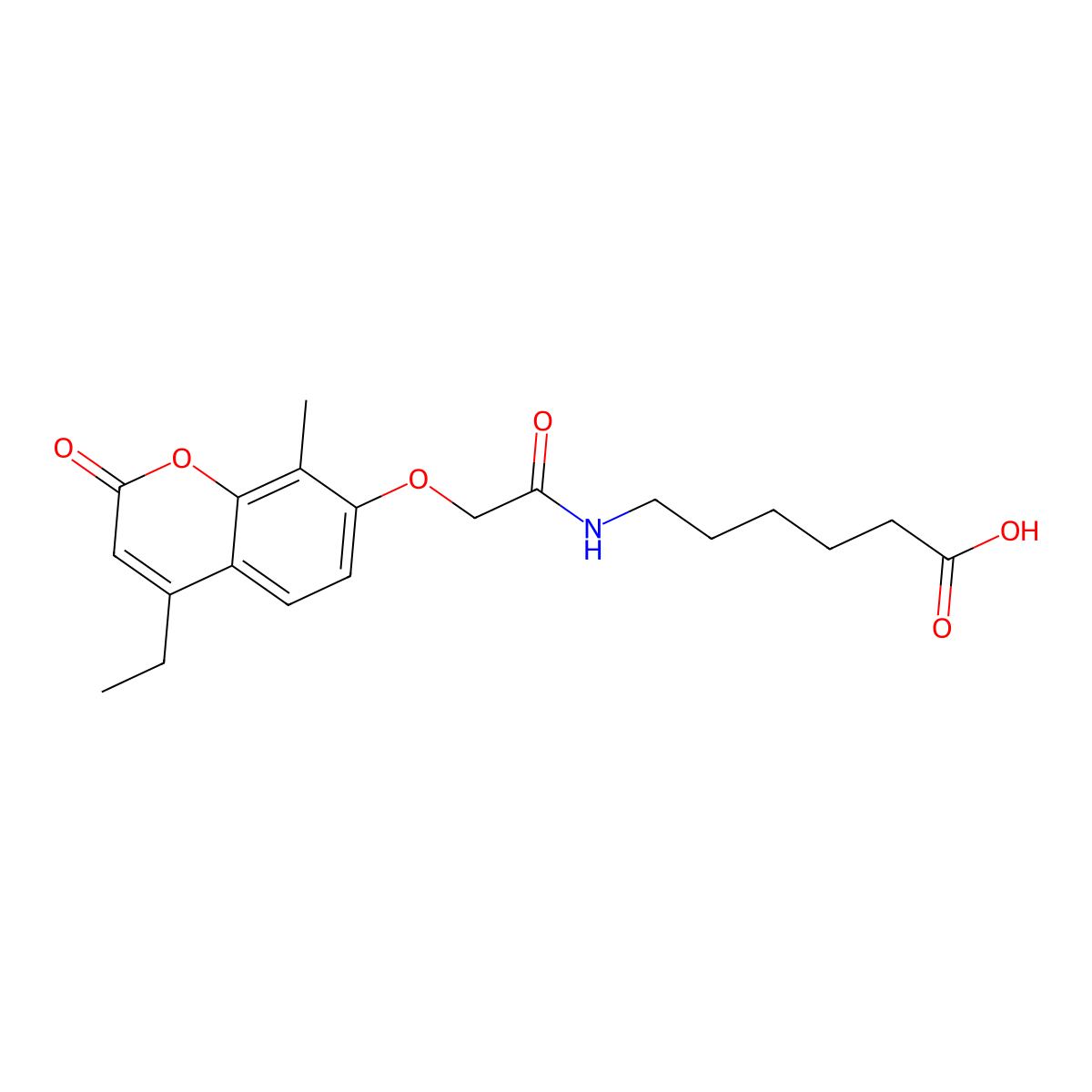 6-({[(4-ethyl-8-methyl-2-oxo-2H-chromen-7-yl)oxy]acetyl}amino)hexanoic acid molecular structure, CAS 858757-52-5