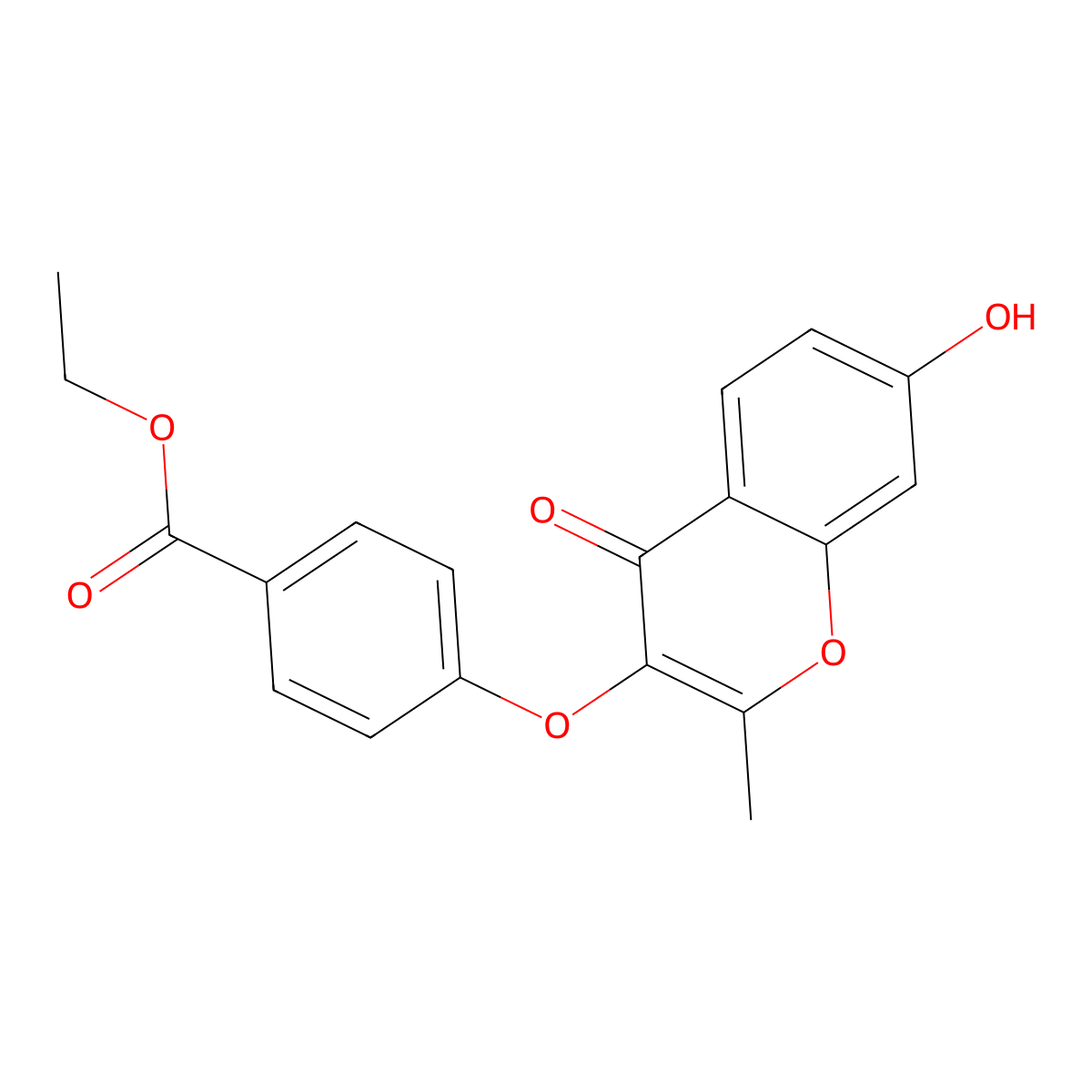 ethyl 4-[(7-hydroxy-2-methyl-4-oxo-4H-chromen-3-yl)oxy]benzoate molecular structure, CAS 858757-58-1