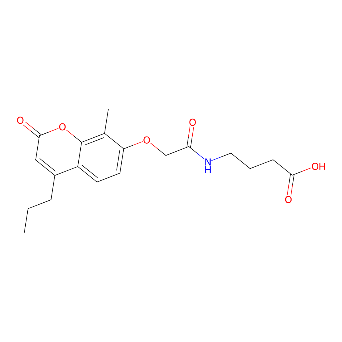 4-({[(8-methyl-2-oxo-4-propyl-2H-chromen-7-yl)oxy]acetyl}amino)butanoic acid molecular structure, CAS 858757-83-2