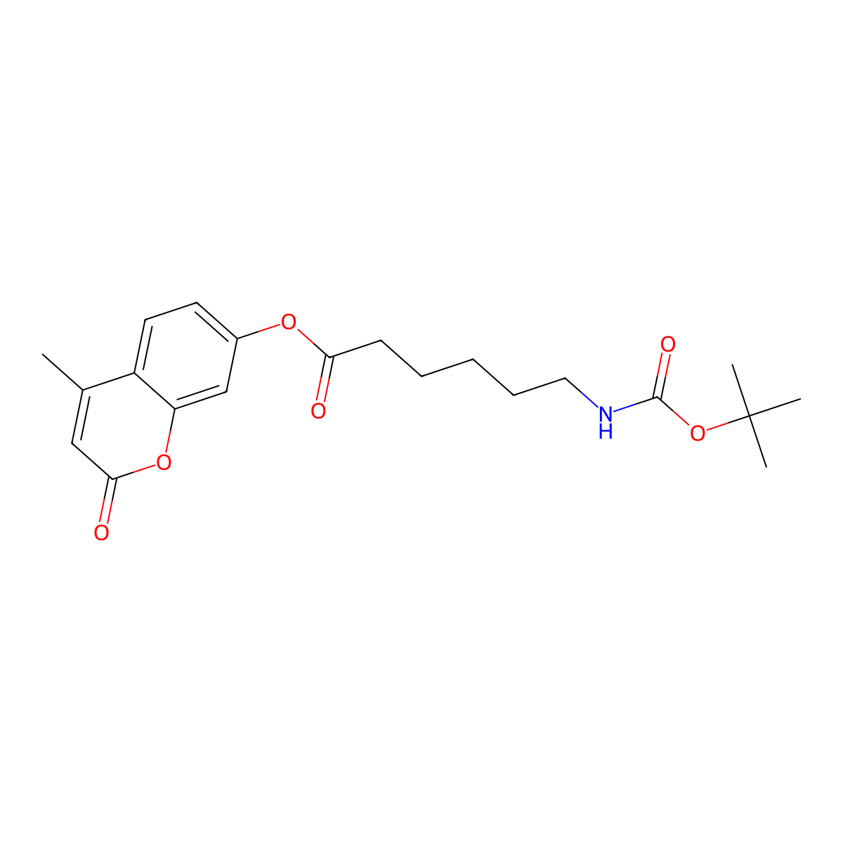 4-methyl-2-oxo-2H-chromen-7-yl 6-[(tert-butoxycarbonyl)amino]hexanoate molecular structure, CAS 858757-87-6