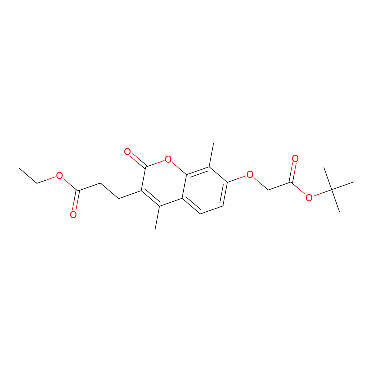 ethyl 3-[7-(2-tert-butoxy-2-oxoethoxy)-4,8-dimethyl-2-oxo-2H-chromen-3-yl]propanoate molecular structure, CAS 858757-91-2