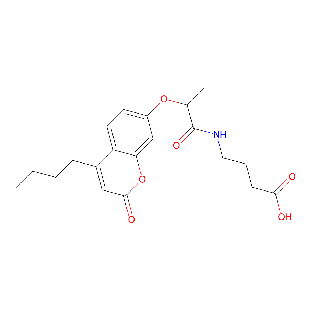 4-({2-[(4-butyl-2-oxo-2H-chromen-7-yl)oxy]propanoyl}amino)butanoic acid molecular structure, CAS 858758-41-5