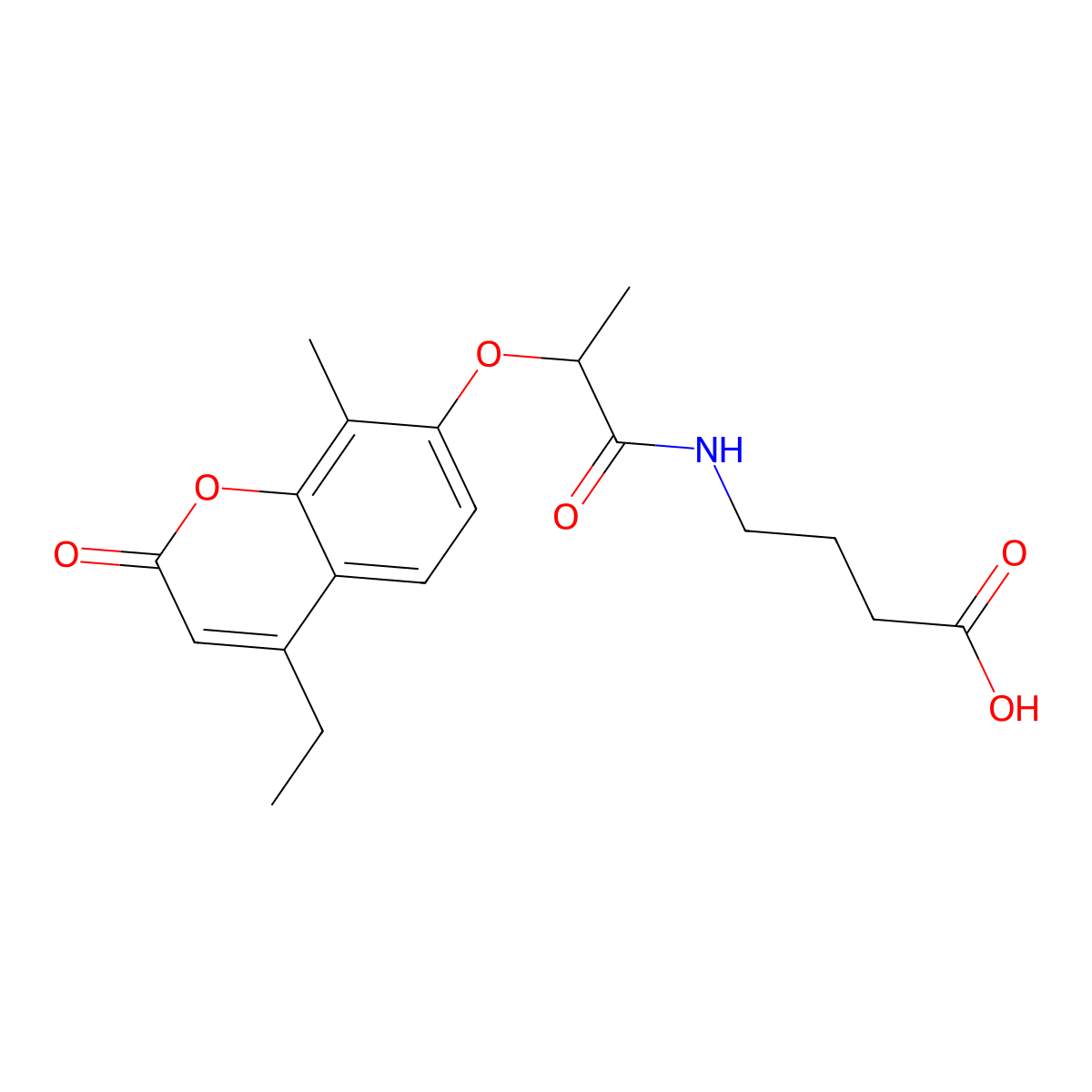 4-({2-[(4-ethyl-8-methyl-2-oxo-2H-chromen-7-yl)oxy]propanoyl}amino)butanoic acid molecular structure, CAS 858758-46-0