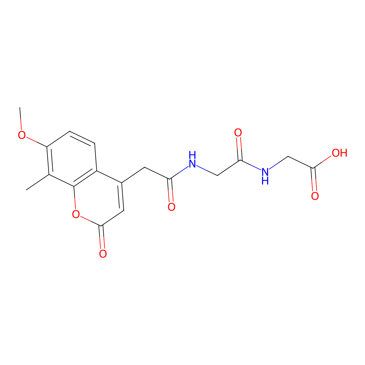 N-[(7-methoxy-8-methyl-2-oxo-2H-chromen-4-yl)acetyl]glycylglycine molecular structure, CAS 858758-54-0