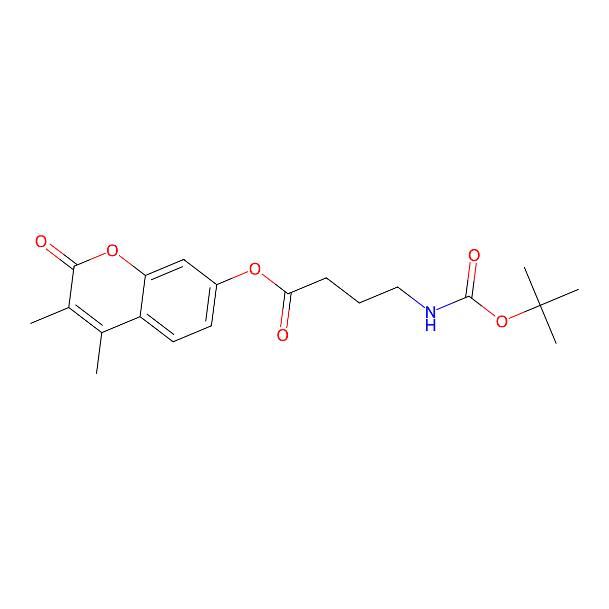 3,4-dimethyl-2-oxo-2H-chromen-7-yl 4-[(tert-butoxycarbonyl)amino]butanoate molecular structure, CAS 858758-72-2