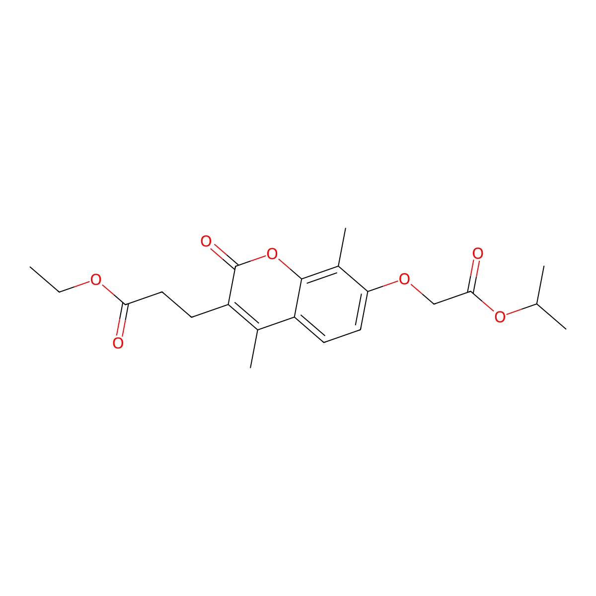 ethyl 3-[7-(2-isopropoxy-2-oxoethoxy)-4,8-dimethyl-2-oxo-2H-chromen-3-yl]propanoate molecular structure, CAS 858758-75-5